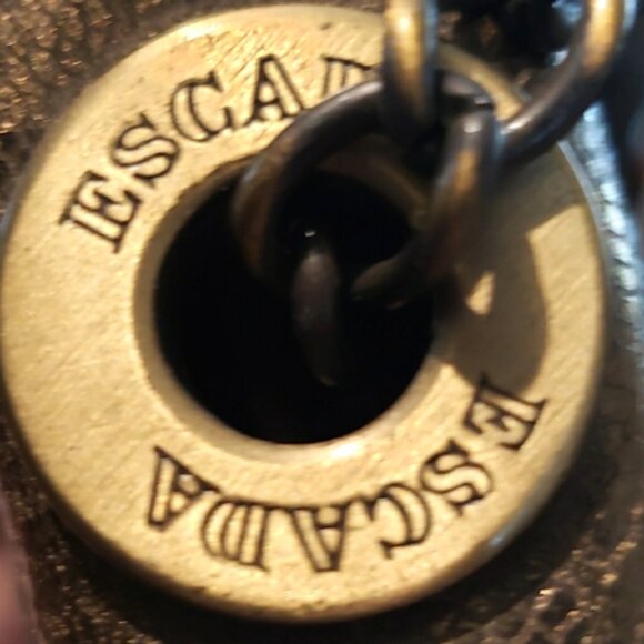 Escada Gold Python Snakeskin Lace Crossbody Bag / Luxury Handbag - Picture 9 of 16